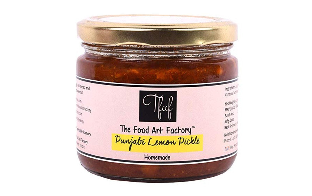 The Food Art Factory Punjabi Lemon Pickle    Glass Jar  350 grams